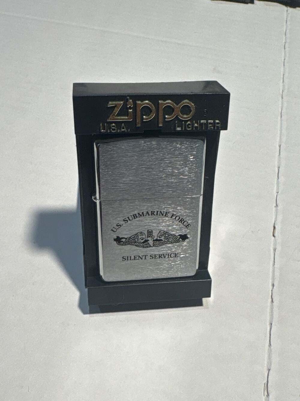 Zippo U.S. Submarine Force Silent Service Lighter Brushed Chrome 2001